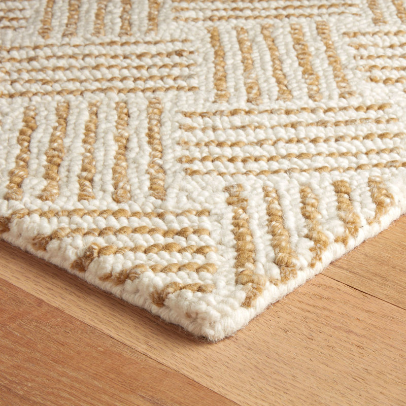 Tapis en laine crocheté à la main Layers, Rectangle 8 pi 6 po x 11 pi 6 po