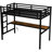 Twin Xl Metal Loft Bed With Desk, Power Output & Classy Bedroom Appearance Desk - Convenient For Daily Use