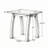 Natural Stained Acacia Wood Outdoor End Table, Weather-Resistant Square Patio Side Table For Garden & Living Room-135903753