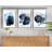 Elegant Decorative Framed MDF Painting Set (3 Pieces), Navy Blue, Blue, Mink & White | 100% MDF Art (Thickness: 0.1 in) & 100% Wooden Frame (Thickness: 0.9 in), Perfect for Home Décor & Contemporary Spaces, 15.0 x 20.9 inches Each