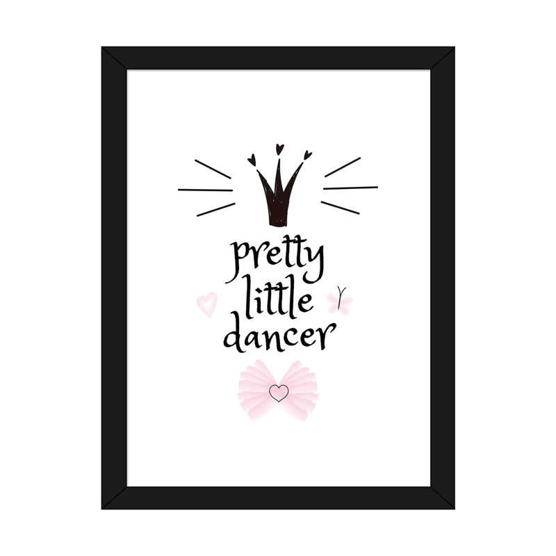 «Pretty Little Dancer», reproduction d'impression, Papier encadré noir, Blanc, H 24 po x l 16 po x P 1 po