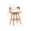 Tabouret de bar rotatif extérieur Kempson, toile Sunbrella teck naturel FSC-110139476