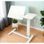 Table roulante mobile en blanc, hauteur réglable pour ordinateur portable, coffre-fort et lit Bureau ergonomique blanc avec roulettes