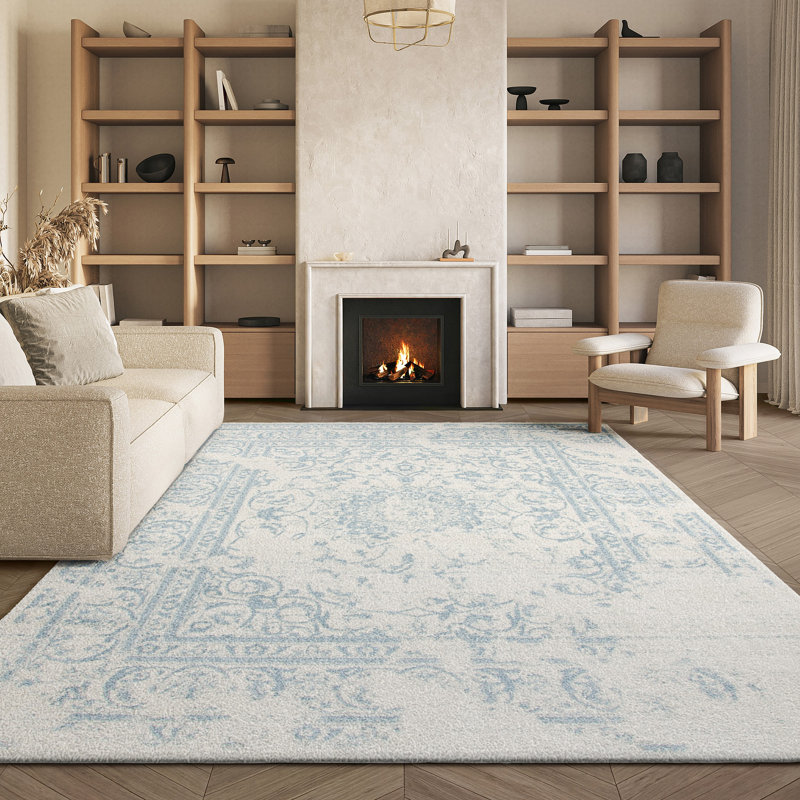 Tapis oriental ivoire / ardoise Nuss, Rectangle 8 pi x 10 pi