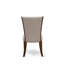 L'ensemble de table de cuisine 5 pièces comprend une table de salle à manger et 4 chaises de salle à manger en tissu de lin brun clair avec dossier capitonné - finition noyer antique-50927385-46235329