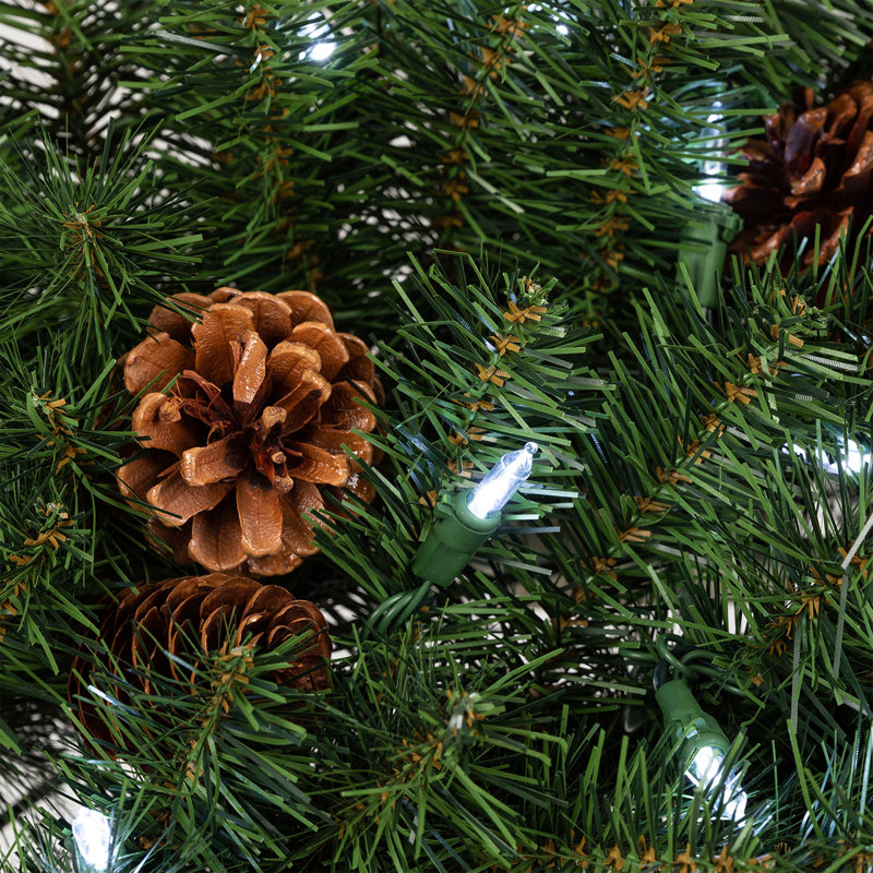 Faux Lighted Pine 36'' Wreath