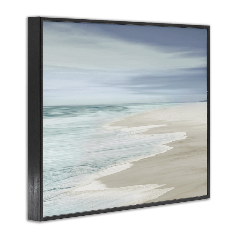 «Beach Foam Landscape» par Maggie Olsen, Giclée encadrée noir minuit, H 11 po x l 14 po x P 1,5 po