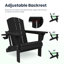 Dalson 5-Piece Plastic Adirondack Chair Set with Side Table and Ottomans-95981046