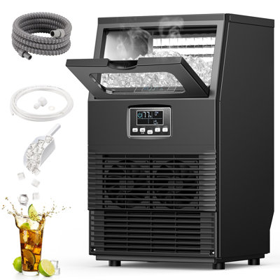 Havato 22-Lb Ice Storage 66-Lb Ice Per Day Cubed Ice Maker ( Stainless Steel )