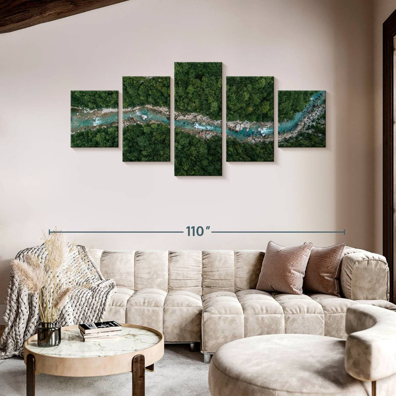 Flowing Forest River, 42" H x 92" W