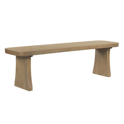 Indoor Pine Dining Bench, 62.9''L Solid Wood Seating, 350lbs Weight Capacity, Fits 3 People for Kitchen, Dining Room  Living Space