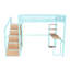 Lit mezzanine avec bureau et quatre escaliers Space