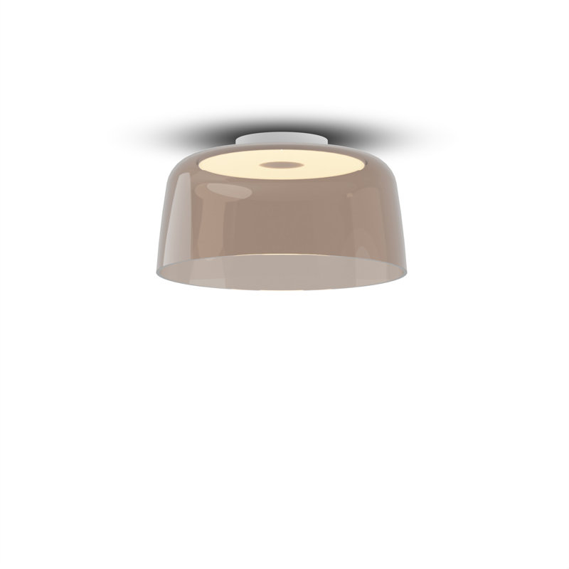 Yurei 1 - Light LED Pendant, Tea Brown, Matte White
