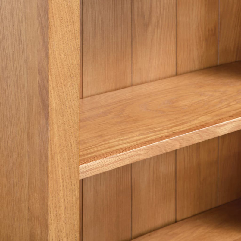Bibliothèque en bois de chêne massif, Brun, (3 tablettes) H 32 po x l 18 po x P 9 po