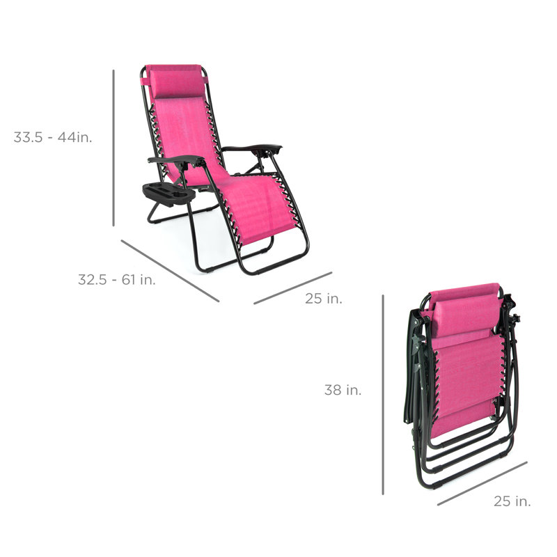Fauteuil inclinable Nathen Zero Gravity, Pink