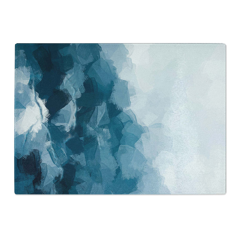 Tempered Glass Cloudy Mood Chopping Board, 39 cm W x 28.5 cm L