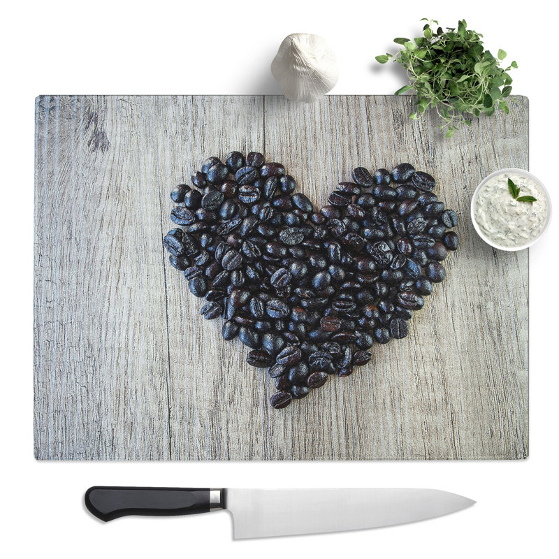Coffee Beans No.3  Glass Chopping Board