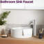 Modèle de robinet de lavabo moderne haut - Robinet pour salle de bain à un trou et poignée simple en nickel brossé-122521216