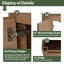 60'' Double Bathroom Vanity with Ceramic Top-1306742320