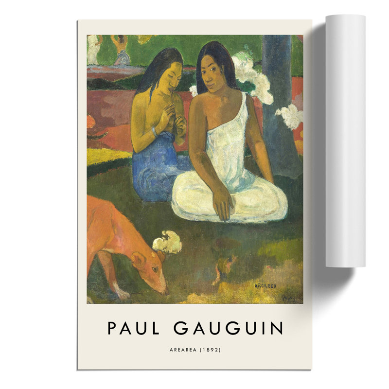 Arearea by Paul Gauguin - Unframed Painting, 59cm H x 42cm W x 0.1cm D