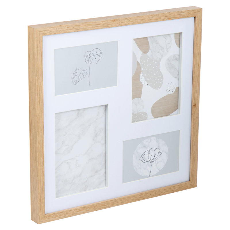 Umur Beveled Picture Frame with Mat, Ivory