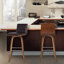 Vienna Mid-century Modern Swivel Counter or Bar Height Bar Stool in Faux Leather and Wood-1354630212-1354630218-1354630209