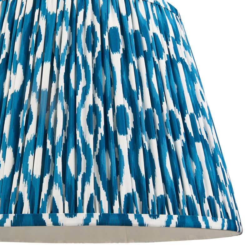 Ikat Lamp Shade, Blue, 27.5cm H x 28cm W x 40cm D