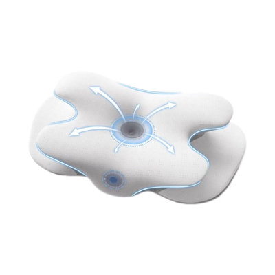 Oreiller ergonomique en mousse à mémoire de forme à 9 trous pour le soulagement de la douleur cervicale, oreiller papillon large pour les dormeurs latéraux et dorsaux, oreiller orthopédique respirant