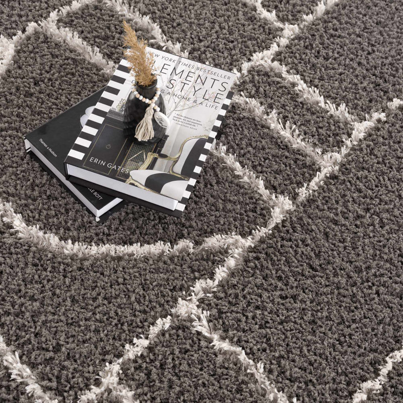 Kaern Abstract Gray Area Rug, Runner 2'7" x 7'3"
