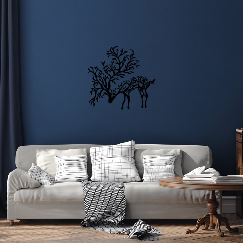Elegant Decorative Metal Wall Accessory, Black, 25.9 x 27.6 inches | 100% Metal Construction, Thickness: 0.6 inches | Perfect for Modern Home Decor, Durable and Stylish Design for Any Room