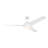 Velto 60" 3-Blade Indoor Matte White Smart Ceiling Fan with LED Light and Wall Control Powered by Bond Home App-127367597