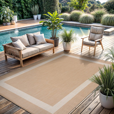 Tapis intérieur / extérieur beige Mekih