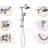 Brushed Nickel Shower With 6 Inch Rain Head And Handheld, Creating A Spa-Like Experience 2.5 Gpm Flow Rate, Handheld For Enhanced-127676663