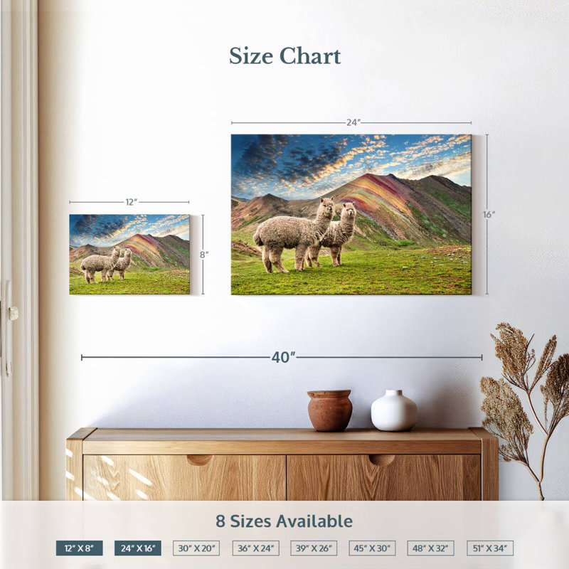 Brampt couleurs du Pérou - Palcoyo Alpacas, H 16 po x l 24 po