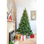 7ft & 8ft Artificial Christmas Tree with Hinged Branches, Pine Cones and Metal Stand-7979396