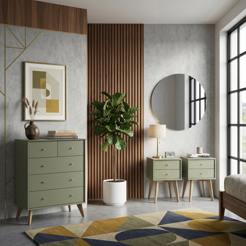 Storage Duo Bedroom Set, Kale Green