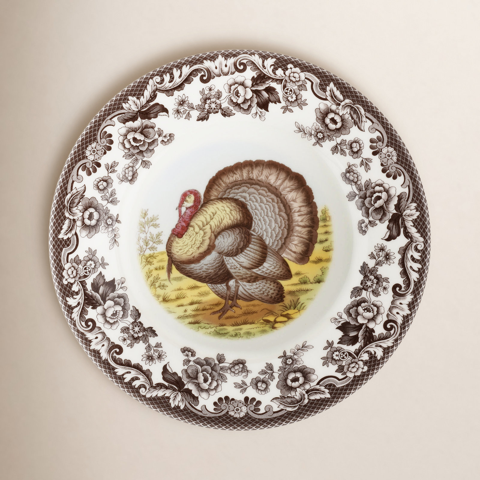 Spode Woodland Turkey Luncheon Plate