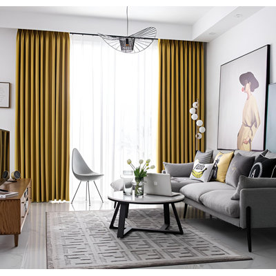Raydean Cotton Blend Room Darkening Curtain Single Panel