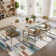 Modern Geometric Machine Washable Rug with Non-Slip Backing Non-Shedding Contemporary Accent Carpet Soft Low Pile Floor Cover for Living Room