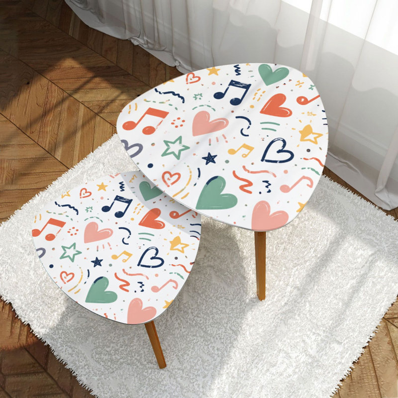 Ensemble de 2 tables basses gigognes Triangle