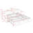 Twin Upholstered Daybed with Trundle, Side Pockets and USB-569759389