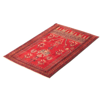 Teimani Red Rug 3'2" x 4'11"
