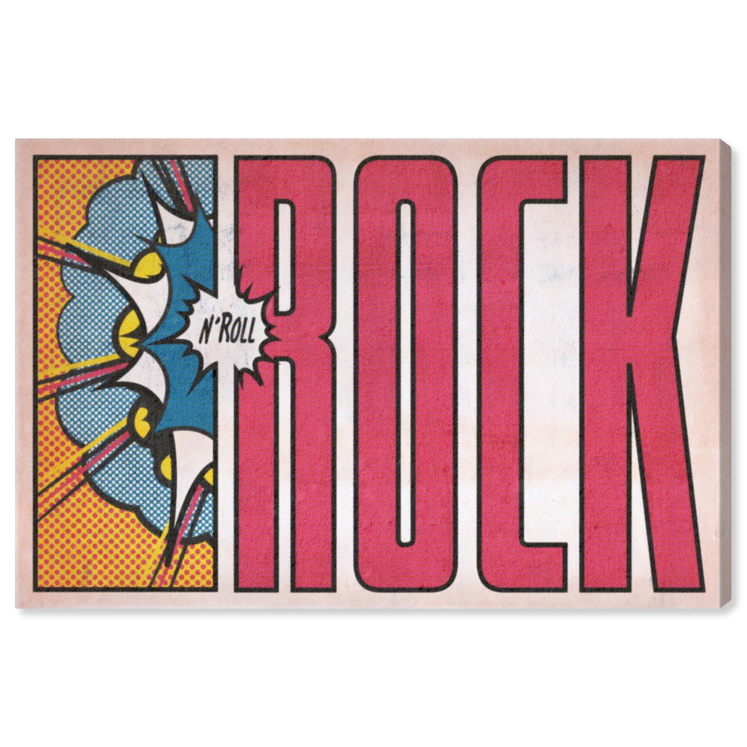 Trinx Advertising Rock And Roll Framed On Canvas by Oliver Gal Print