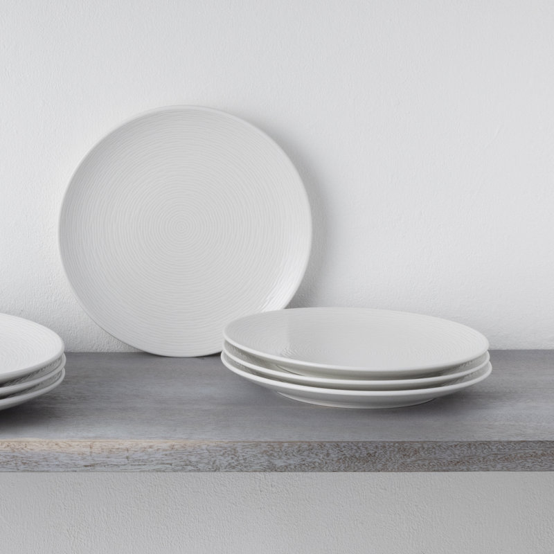 Assiettes à salade Noritake, 8 1/4 po, Blanc