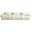 Canapé 3 places beige et blanc, utilisant une éponge haute densité 33d, tissu de qualité, design, style minimaliste moderne pour chambre à coucher modulaire avec 3 sièges, éponge en tissu-770450811