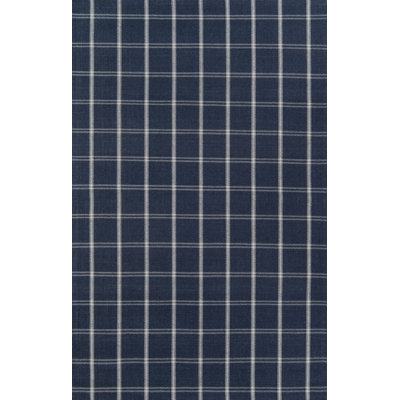 Marlborough Wool Plaid Area Rug in Navy
