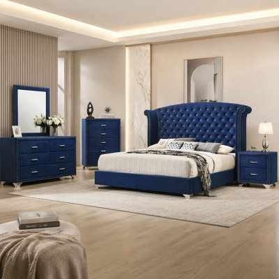 Kennedy Pacific Blue 5-Piece Queen Bedroom Set