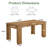 63" Solid Wood Executive Desk, Farmhouse Rectangular Computer Desk for Home Office