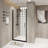 28"x 72" Pivot Shower Door with Half Frame, Tempered Glass