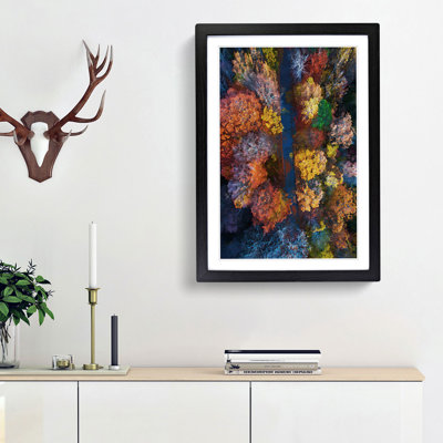 Autumn Road in Abstract - Picture Frame Graphic Art Print
